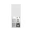 Armoire murale avec lavabo, 1 porte, 5 tablettes, blanc