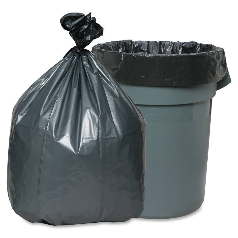 Rebords de la poubelle à résistance maximale, noir, 40-45Gal 1,7mil 39" x46" 50 par paquet