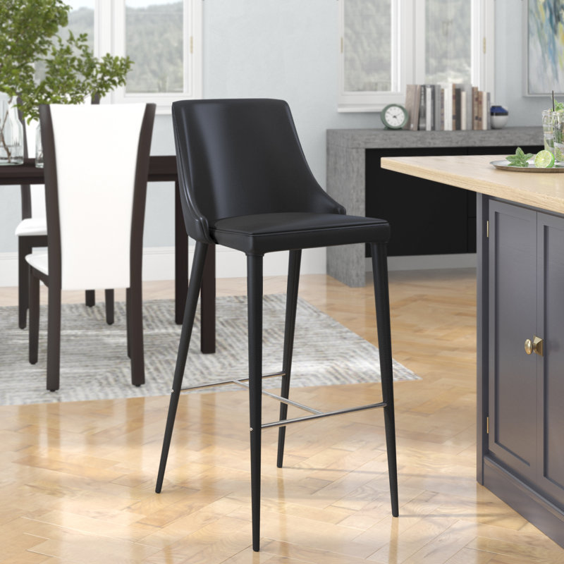 Tabouret de bar 29,9 po Bohy, Noir
