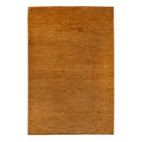 Camel Solid Wool Silk Blend Rug - 6' x 9'