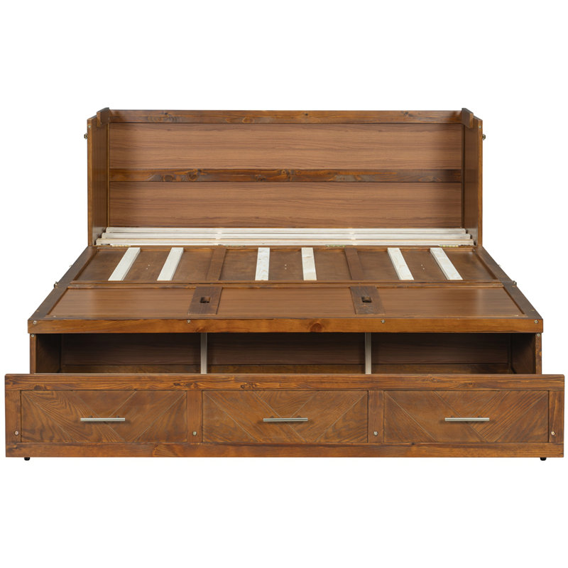 Grand lit escamotable, Noyer