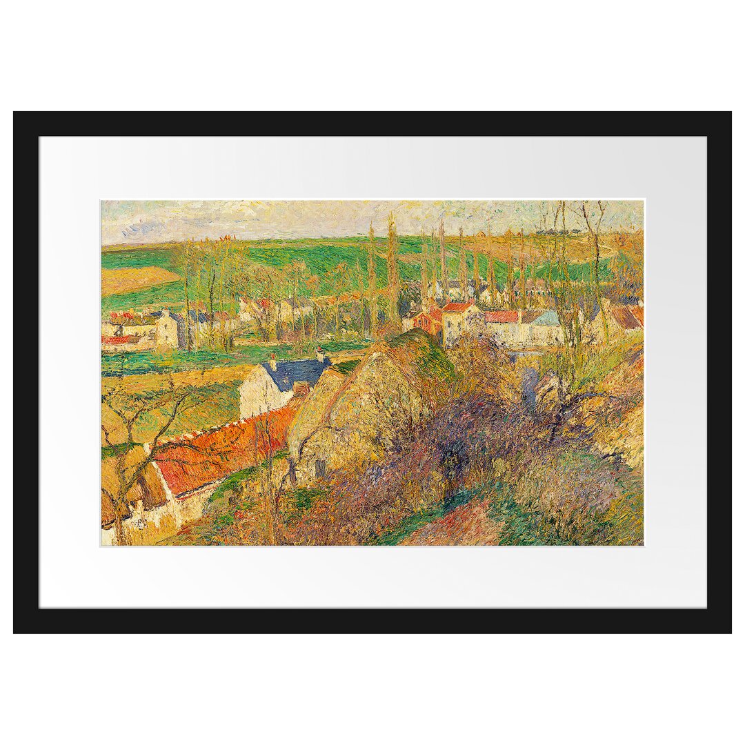 Gerahmter Kunstdruck Blick auf das Dorf von Osny von Camille Pissarro