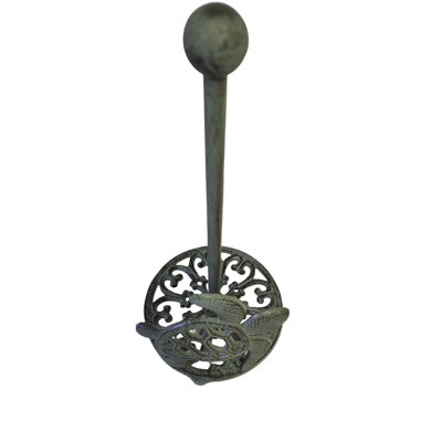 Cast Iron Seafoam Green Sea Turtle Coastal Ocean Freestanding Weighted Base Paper Towel Holder