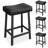 24 Inch Backless Saddle Barstools Set Of 4, Counter Height Upholstered Padded Barstools With Curved Surface, Metal Leg And Footrest, For Kitchen Counter, Home Bar (Gray, 24 Inch-Set Of 4)-1684425979-1684215282-1684427313