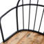 2 chaises de salle à manger, placage de bouleau, pieds en métal, base en fer noir mat et métal, finition l 22,08 po x P 24,57 po, H 35,52 po