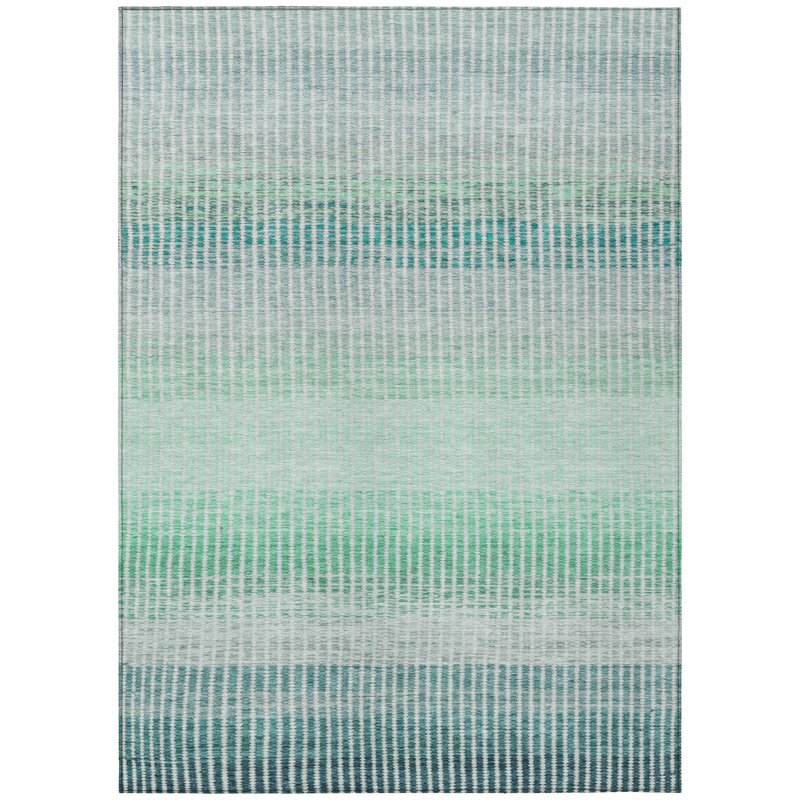 Machine Washable Indoor/Outdoor Jouett ACN2313 Stripes Rug, Rectangle 3' x 5'