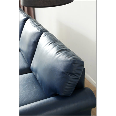 Canapé modulaire luxueux en similicuir de salon avec rangement spacieux, parfait pour les espaces modernes et fonctionnels.