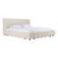 Ensemble de chambre à coucher 4 pièces Harris + Winters - Tissu blanc cassé moderne + Chêne naturel-1043077545