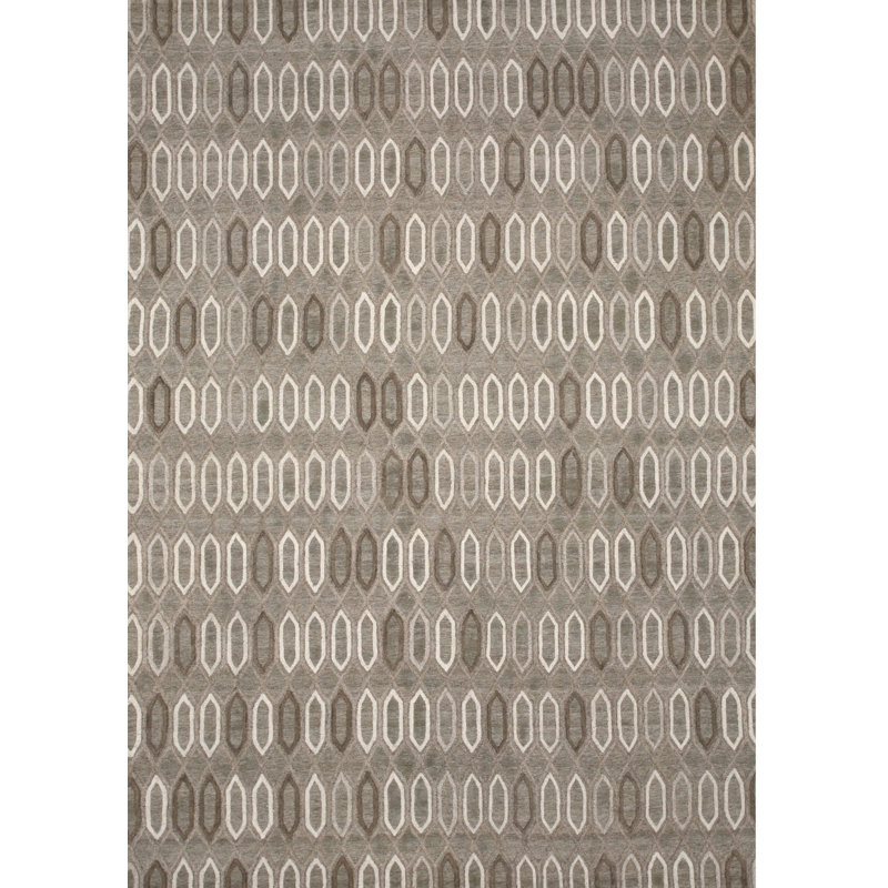 Tapis contemporain en laine noué à la main 8 x 10 po