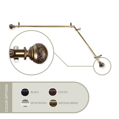 Solon Adjustable Single Curtain Rod