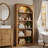 Solid Wood 5-Shelf Arched Bookcase