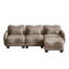 Canapé modulaire en chenille de 101,1 po avec méridienne et canapé 3 places avec 3 coussins décoratifs pour le salon