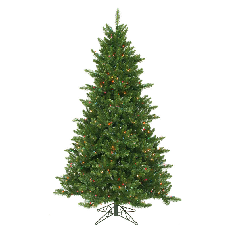 Camdon Lighted Artificial Fir Christmas Tree, 7.5' H, Warm White