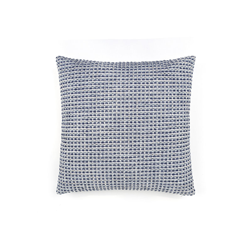 Coussin en coton réversible, Marine, Carré 22 po