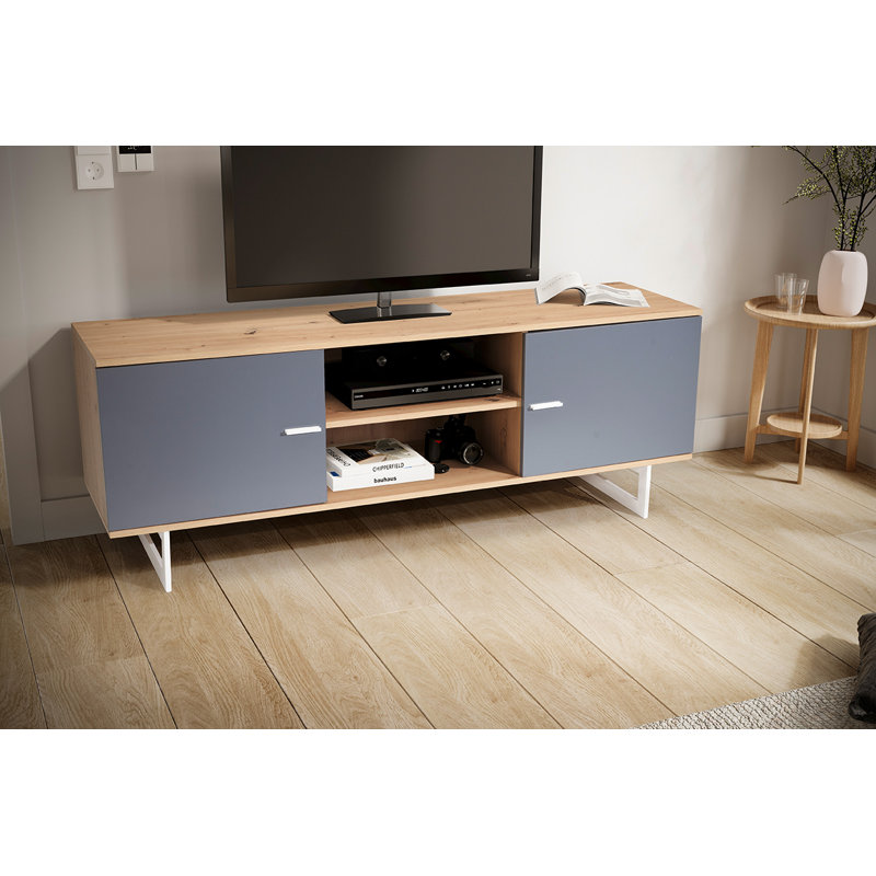 Opel TV Stand for TVs up to 70", Grey/Brown/Blue