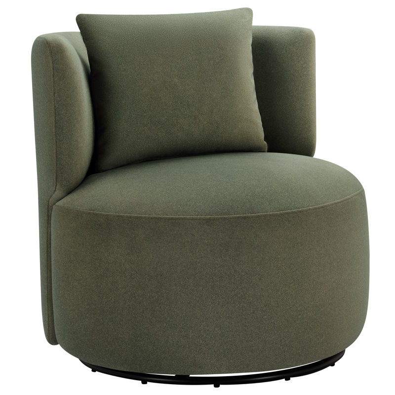 Fauteuil d'appoint pivotant Gracie, Velours forêt Vesper