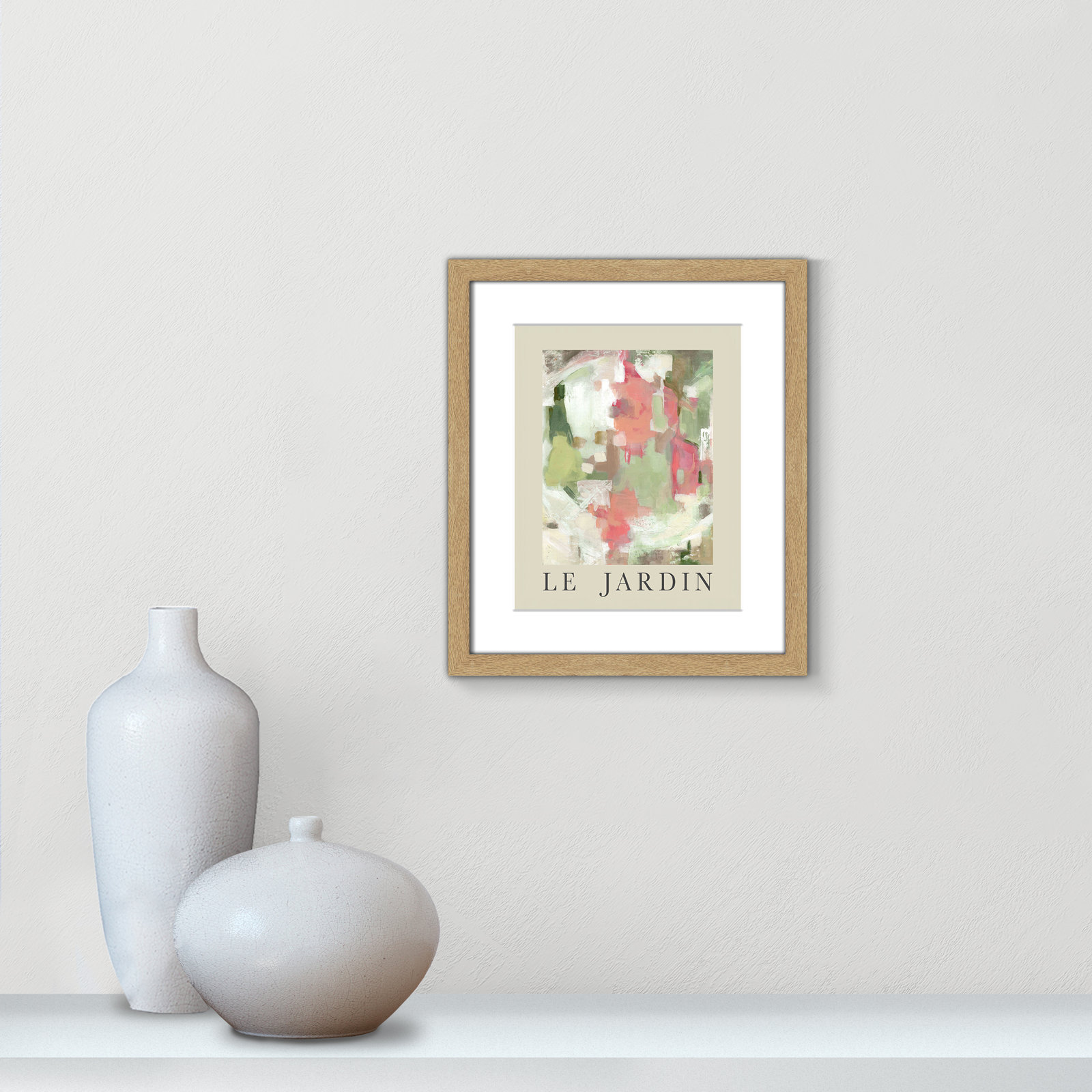 Botanical Poster Collection "Le Jardin" Print by Carol Robinson, Yes, 15" H x 13" W x 1.25" D, Natural Single Picture Frame