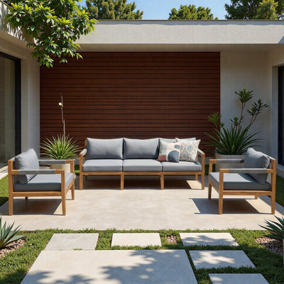 3 Pieces Outdoor Sectional Sofa Set