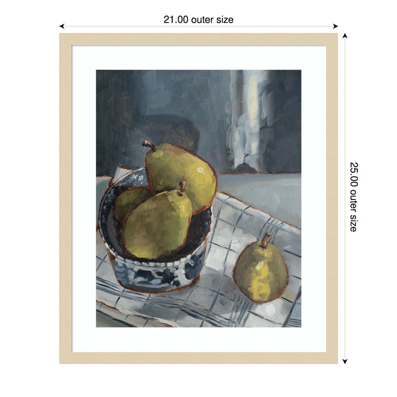 «A Plat of Fruit I» par Marian Parsons, impression sur bois encadrée, H 25 po x l 21 po
