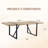 87" Wood Dining Table With Thickened Metal Legs(Walnut Wood)-119324011