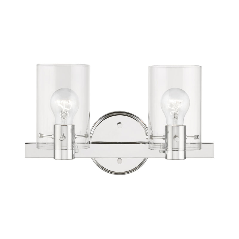 Éclairage de salle de bain à intensité variable 2 lumières Barthés, Chrome poli