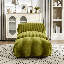 Chaise longue adulte en velours côtelé - Mousse moulée par compression, avec repose-pieds-1901742815
