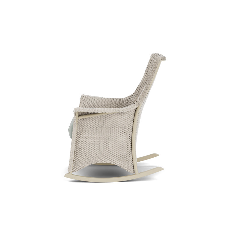 Mandalay Outdoor Rocker Chair, Callen Celadon, Linen