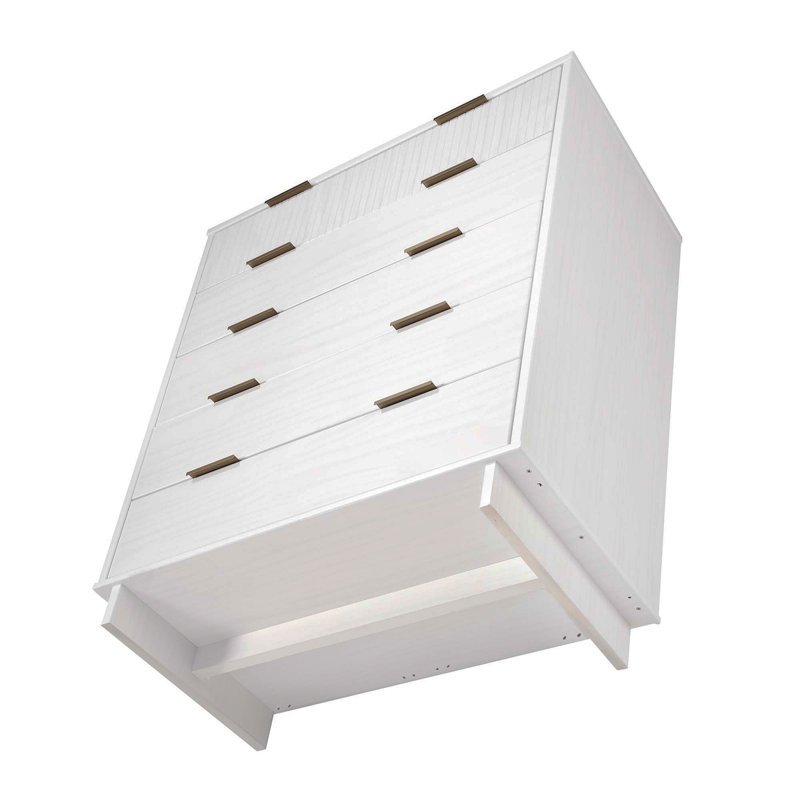 Commode 38 "Granville en blanc (5 tiroirs), Blanc