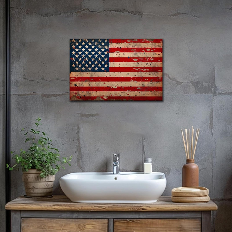 Toile patriotique 18 x 12 po