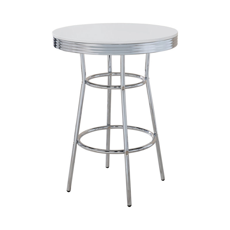 Table de salle à manger Sayville, Blanc lustré