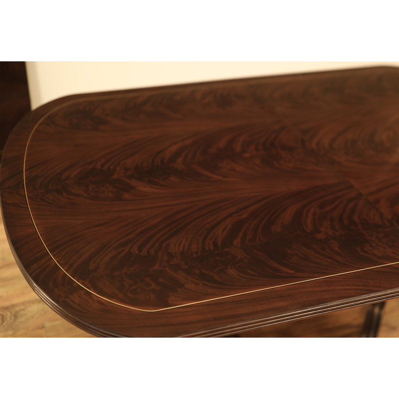 Mahogany Wood Dining Table, Dark Walnut