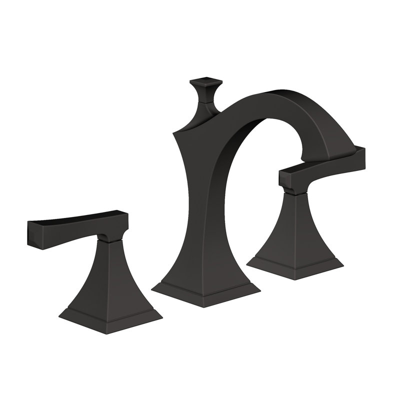 Joffrey Widespread Bathroom Faucet with Drain Assembly, Flat Black