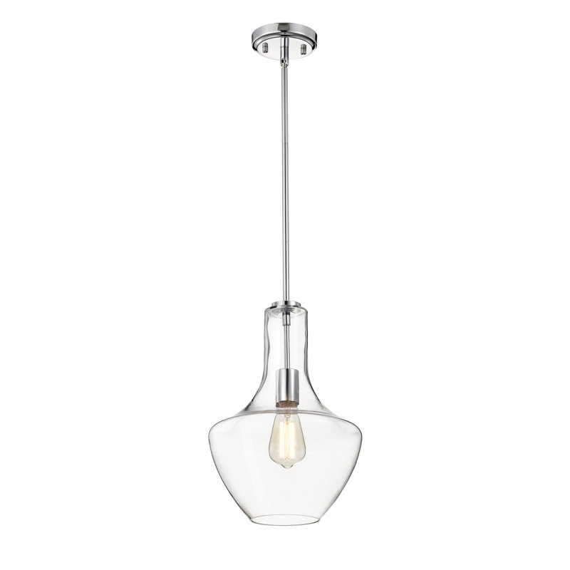 Luminaire suspendu à 1 lumière Raith, Chrome