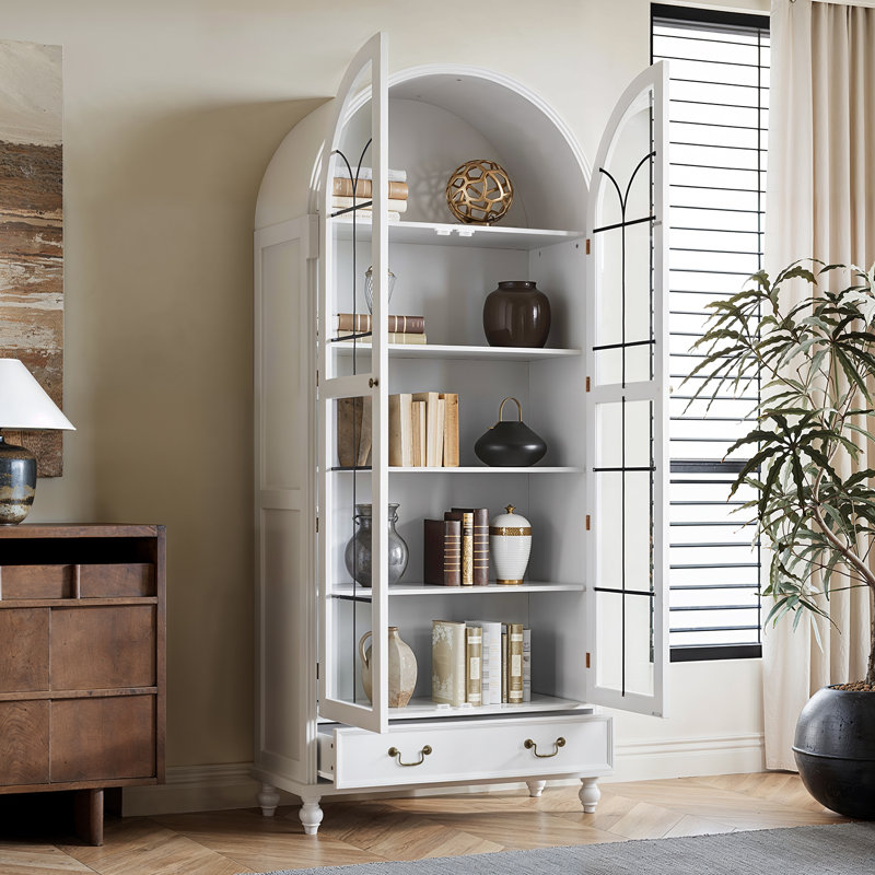 77'' H Display Cabinet, White