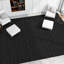 Tapis noir noué à la main de haute qualité-257032415