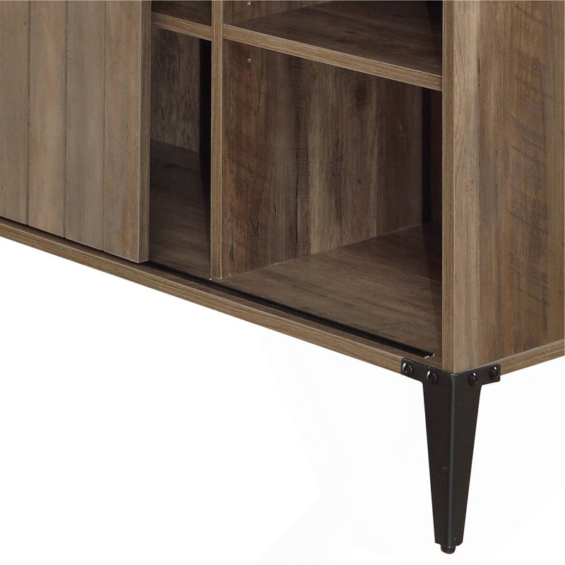 Bureau 48 po en chêne gris et finition noire