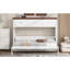 Lit simple blanc, 3 tiroirs pour le rangement, conception de haute qualité et peu encombrante, lit à long terme avec tiroirs, fait d'économies, durable, sans sommier