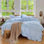 Ensemble de housse de couette à volants Gingham, ensemble de housse d'édredon à carreaux en microfibre prélavée-126276603-126276599