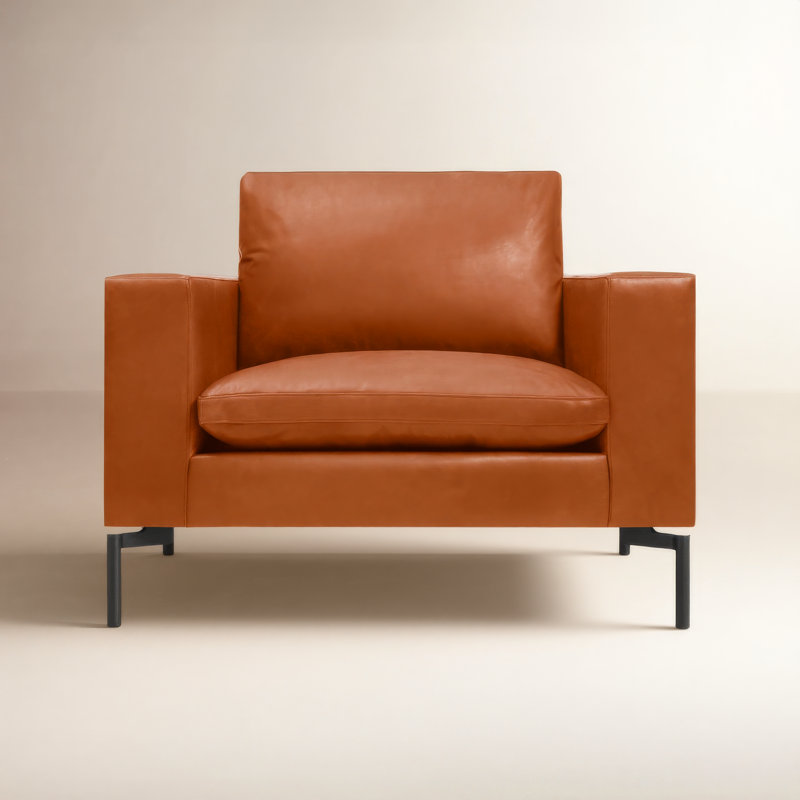 New Standard Armchair, Black, Dark Brown Polyester Blend