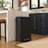 Black 55 Liter Pedal Trash Can with Soft Close Lid, Removable Inner Bucket and Detachable Wheels