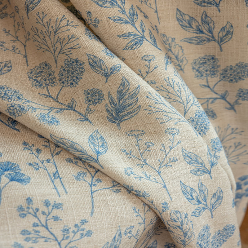 Polyester Exquiste Pattern Print Curtains 2 Panel, 52" W x 84" L