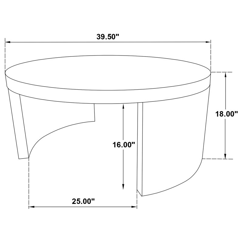 Table basse Willah, Noir