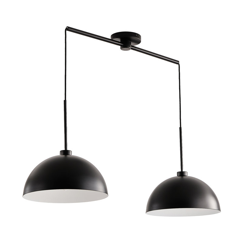 Luminaire suspendu industriel noir de 41 po - Plafonnier réglable avec finition mate pour la salle à manger, la cuisine, le salon, la chambre double, le déversement