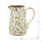 Round Ceramic Pitcher Vase with Multi-Colored Floral Motifs-1583745623