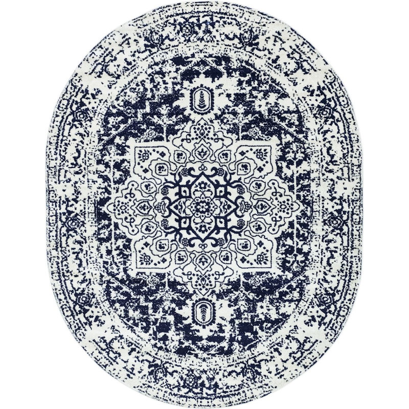 Endesha Oriental Indoor Rug, Oval 7'10" x 10'