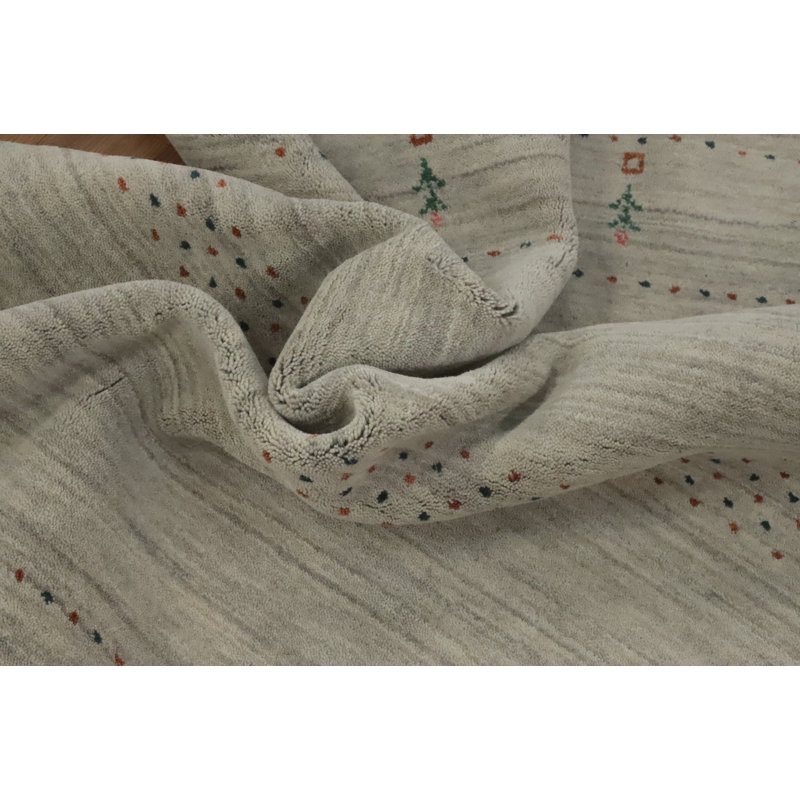 Tapis tribal fabriqué à la main de style Gabbeh 5 x 8
