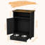 Meuble pour gamelles de chien avec 2 bols surélevés et rangement-135696191