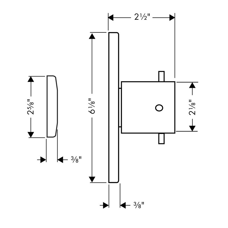 Volume Control Faucet Trim, Brushed Nickel