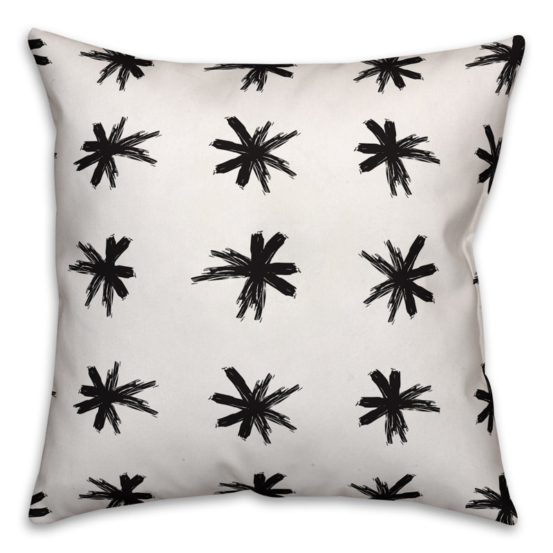 Asterisk Reversible Throw Pillow, 20" x 20", Pillow Cover