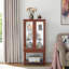 Vitrine lumineuse avec espace de rangement ouvert-606161165